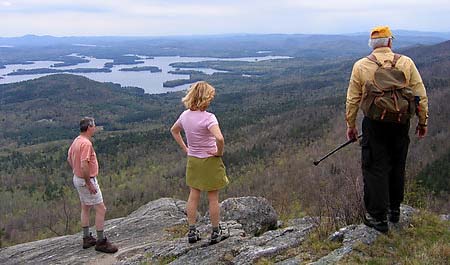 Viewing Squam Lake from Mt. Percival