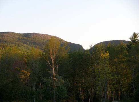 The notch between Cadillac and Dorr Mountains (photo by Sally Nickerson)
