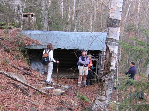 Shelter built into the hillside (photo by Mark Malnati)