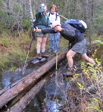 Jim crossing water (photo by Mark Malnati)