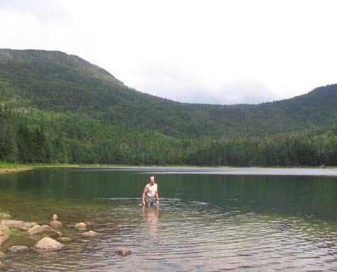 Jack swimming at East Pond (photo by Dennis Marchand)