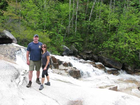 Mike and Lee at Thoreau Falls (photo by Mark Malnati)