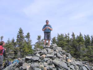 Brian on Hale's summit cairn (photo by Mark Malnati)