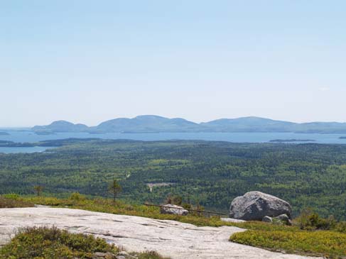 Mount Desert Isalnd from the summit of Schoodic Mountain (photo by Sharon Sierra)