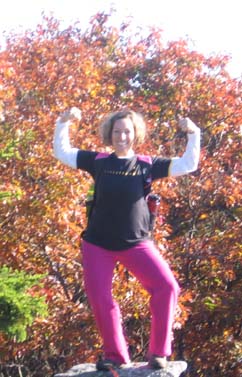 Triumphant hiker (photo by Dennis Marchand)