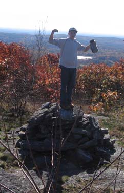 Triumphant hiker (photo by Dennis Marchand)