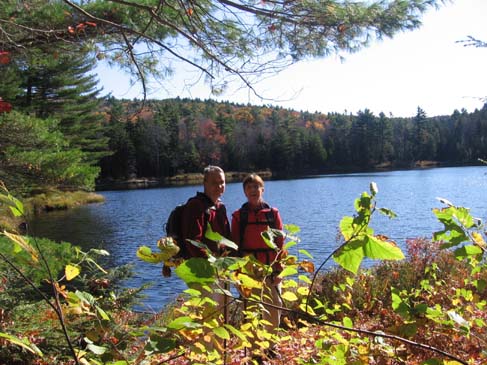 Dennis and Kristin at a pond (photo by Dennis Marchand)