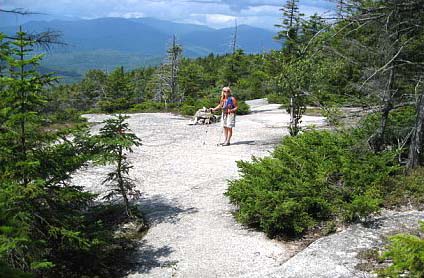 Trail across slabs (photo by Sue Murphy)